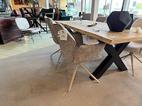 Set van 4 eetkamerstoelen grijs/wit