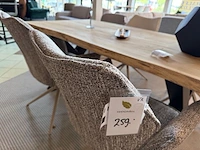 Set van 4 eetkamerstoelen grijs/wit - afbeelding 2 van  7