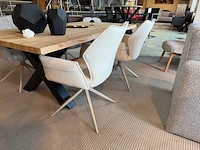 Set van 4 eetkamerstoelen grijs/wit - afbeelding 4 van  7