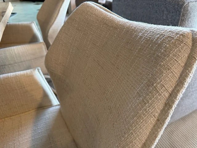 Set van 4 eetkamerstoelen grijs/wit - afbeelding 5 van  7