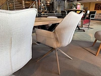 Set van 4 eetkamerstoelen grijs/wit - afbeelding 6 van  7
