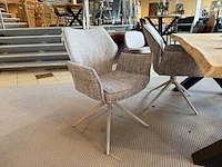 Set van 4 eetkamerstoelen grijs/wit - afbeelding 7 van  7