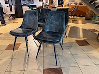 Set van 4 eetkamerstoelen groen