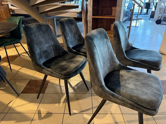 Set van 4 eetkamerstoelen groen - afbeelding 3 van  5