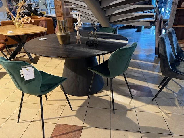 Set van 4 eetkamerstoelen groen - afbeelding 1 van  5