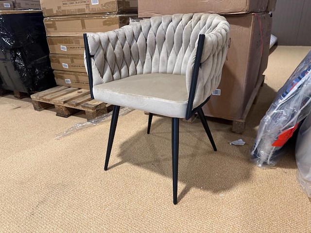 Set van 4 eetkamerstoelen home bound by ky, cleo, beige - afbeelding 1 van  3