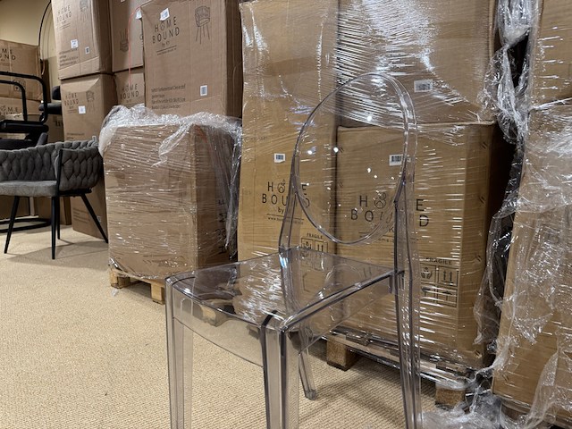 Set van 4 eetkamerstoelen home bound by ky, elsa, transparant - afbeelding 2 van  4