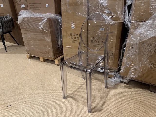 Set van 4 eetkamerstoelen home bound by ky, elsa, transparant - afbeelding 4 van  4