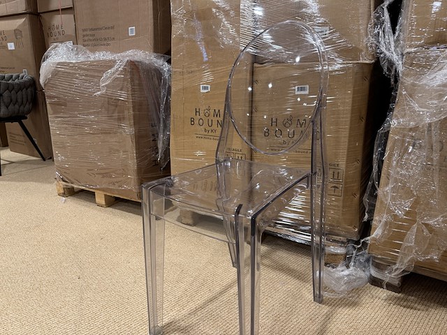 Set van 4 eetkamerstoelen home bound by ky, elsa, transparant - afbeelding 2 van  4