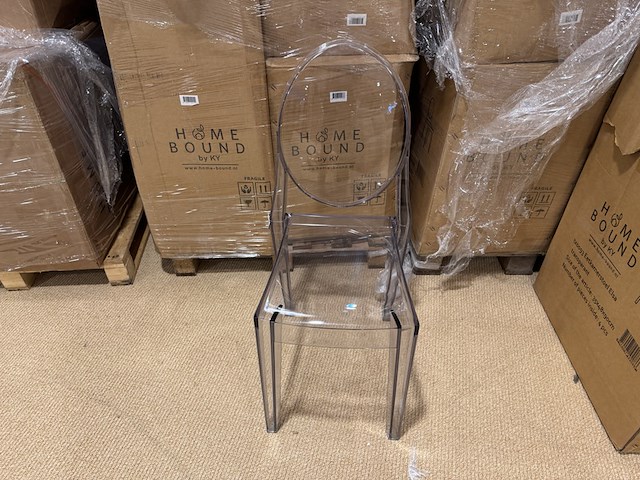 Set van 4 eetkamerstoelen home bound by ky, elsa, transparant - afbeelding 4 van  4