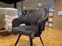 Set van 4 eetkamerstoelen, label51, antraciet - afbeelding 2 van  6