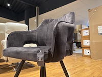 Set van 4 eetkamerstoelen, label51, antraciet - afbeelding 4 van  6