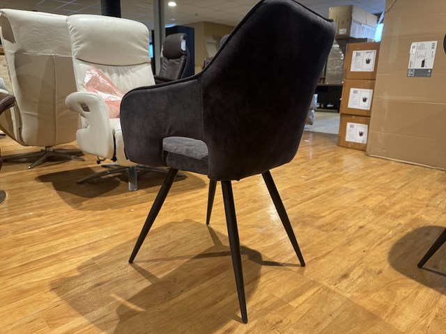 Set van 4 eetkamerstoelen, label51, antraciet - afbeelding 5 van  6