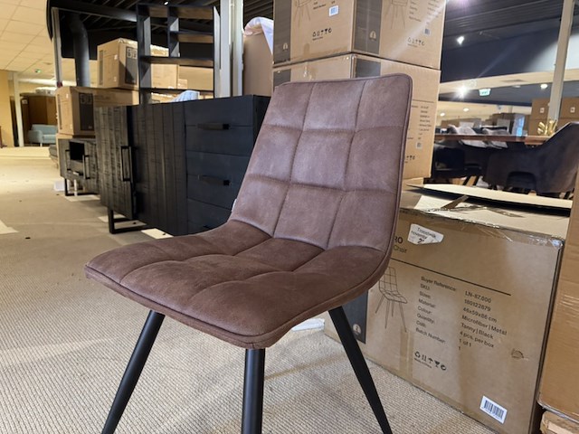 Set van 4 eetkamerstoelen, label51, bistro, tanny - afbeelding 3 van  5