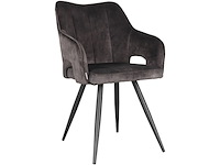 Set van 4 eetkamerstoelen label51, noud, antraciet - afbeelding 1 van  1