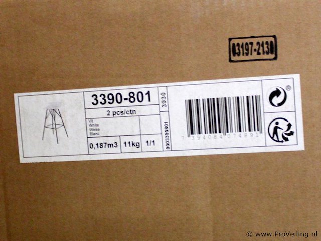 Set van 4 stuks alliance barkruk tori wit - afbeelding 4 van  4