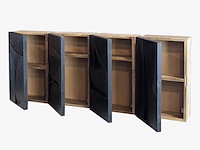 Set van 4 wandkasten, zwart - afbeelding 2 van  3