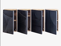 Set van 4 wandkasten, zwart - afbeelding 3 van  3