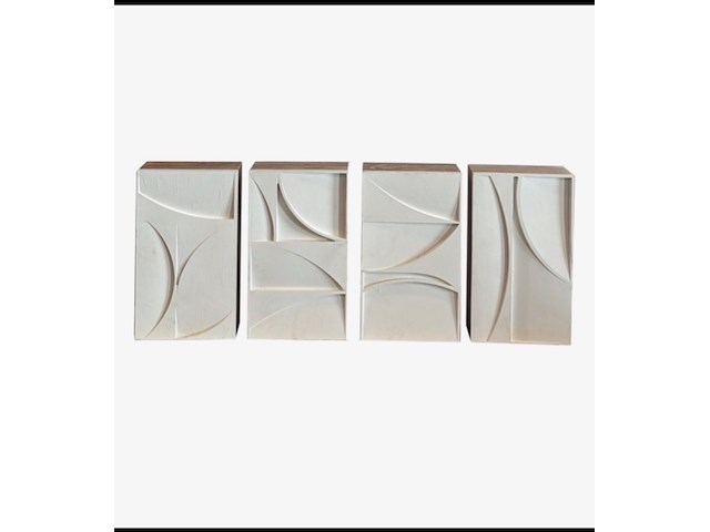 Set van 4 wandkastje, off-white - afbeelding 1 van  2