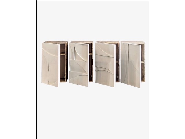 Set van 4 wandkastje, off-white - afbeelding 2 van  2