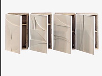 Set van 4 wandkastje, off-white - afbeelding 2 van  2