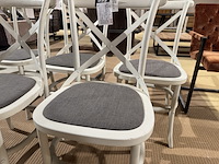 Set van 5 eetkamerstoelen, grijs/wit - afbeelding 4 van  4