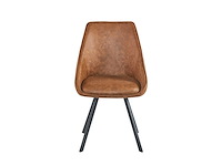 Set van 6 eetkamerstoel kuip cognac - afbeelding 4 van  4