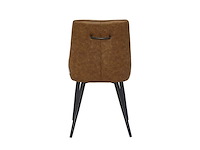 Set van 6 eetkamerstoel kuip cognac - afbeelding 4 van  6