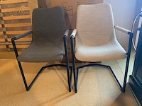 Set van 6 eetkamerstoelen, 3x grijs, 3x naturel - afbeelding 1 van  4