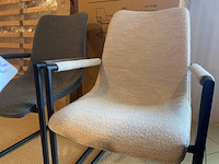 Set van 6 eetkamerstoelen, 3x grijs, 3x naturel - afbeelding 4 van  4