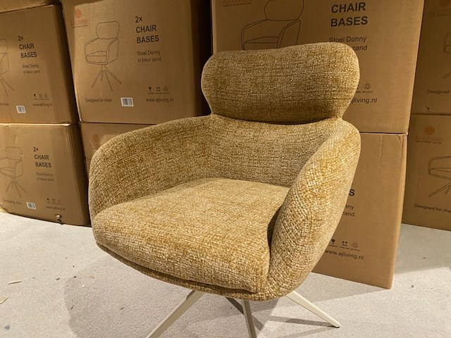 Set van 6 eetkamerstoelen aj living, donny, zand - afbeelding 2 van  7
