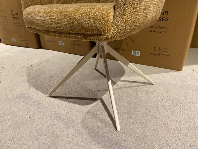 Set van 6 eetkamerstoelen aj living, donny, zand - afbeelding 4 van  7