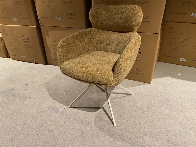 Set van 6 eetkamerstoelen aj living, donny, zand - afbeelding 5 van  7