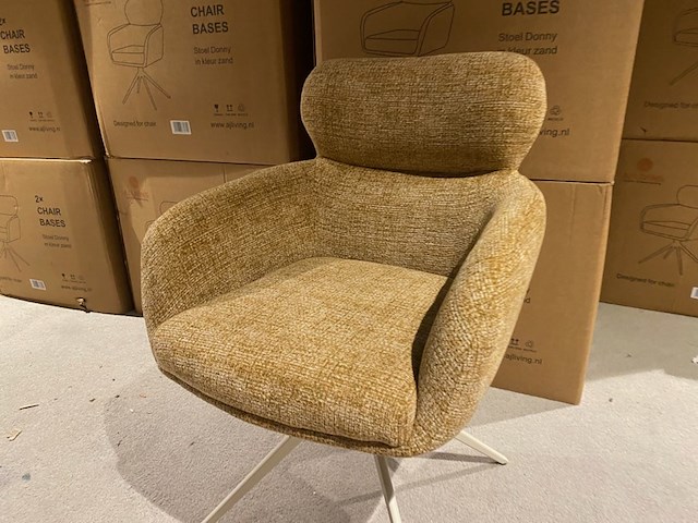 Set van 6 eetkamerstoelen aj living, donny, zand - afbeelding 2 van  3