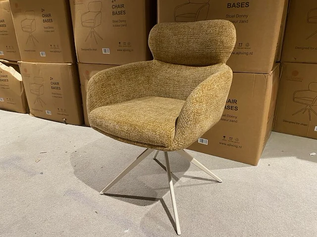 Set van 6 eetkamerstoelen aj living, donny, zand - afbeelding 2 van  6