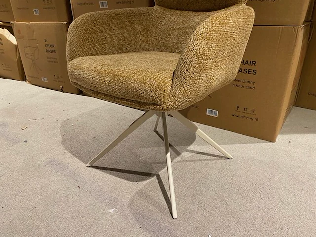 Set van 6 eetkamerstoelen aj living, donny, zand - afbeelding 5 van  6