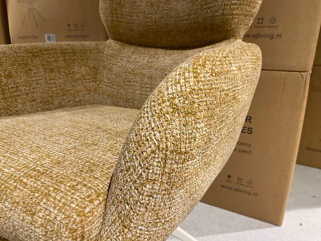 Set van 6 eetkamerstoelen aj living, donny, zand - afbeelding 6 van  6