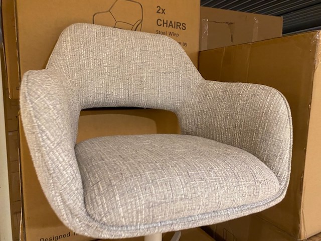 Set van 6 eetkamerstoelen aj living, fred, grijs - afbeelding 2 van  4