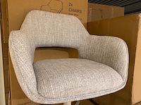 Set van 6 eetkamerstoelen aj living, fred, grijs - afbeelding 2 van  4