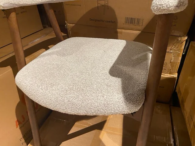 Set van 6 eetkamerstoelen aj living, fred, grijs - afbeelding 6 van  7