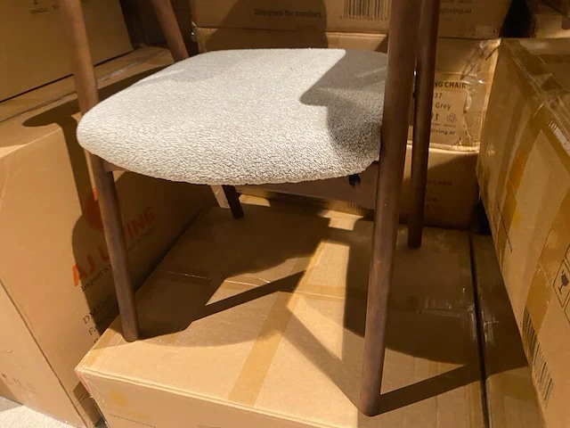 Set van 6 eetkamerstoelen aj living, fred, grijs - afbeelding 7 van  7