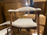 Set van 6 eetkamerstoelen aj living, fred, zand - afbeelding 4 van  5