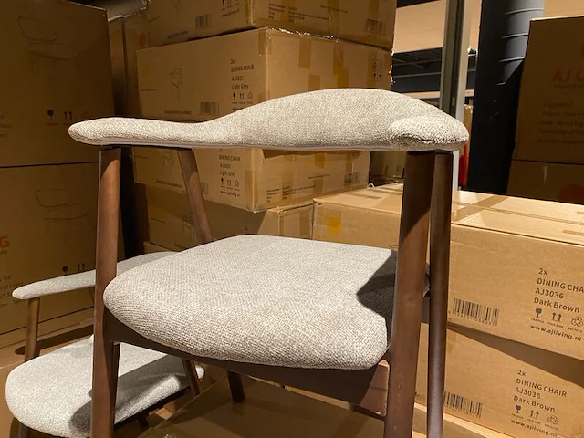 Set van 6 eetkamerstoelen aj living, fred, zand - afbeelding 5 van  5