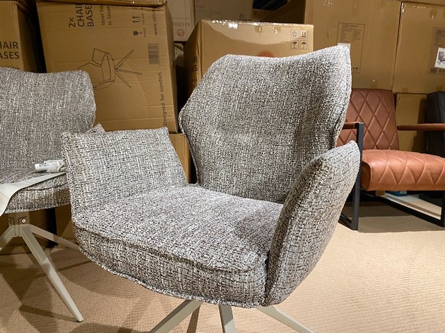 Set van 6 eetkamerstoelen aj living, salsa, taupe - afbeelding 4 van  4