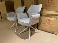 Set van 6 eetkamerstoelen aj living, salsa, taupe - afbeelding 1 van  4