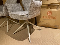 Set van 6 eetkamerstoelen aj living, salsa, taupe - afbeelding 3 van  4