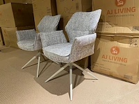 Set van 6 eetkamerstoelen aj living, salsa, taupe