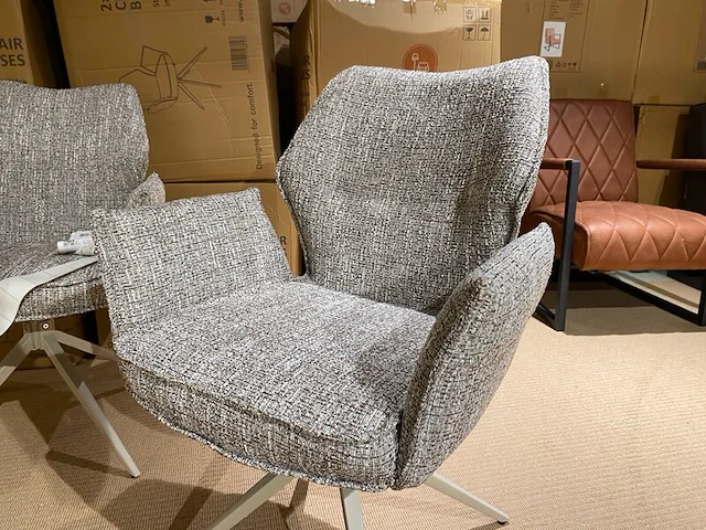 Set van 6 eetkamerstoelen aj living, salsa, taupe - afbeelding 3 van  5