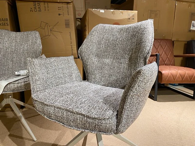 Set van 6 eetkamerstoelen aj living, salsa, taupe - afbeelding 5 van  5