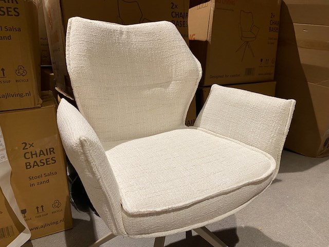 Set van 6 eetkamerstoelen aj living, salsa, zand - afbeelding 2 van  4